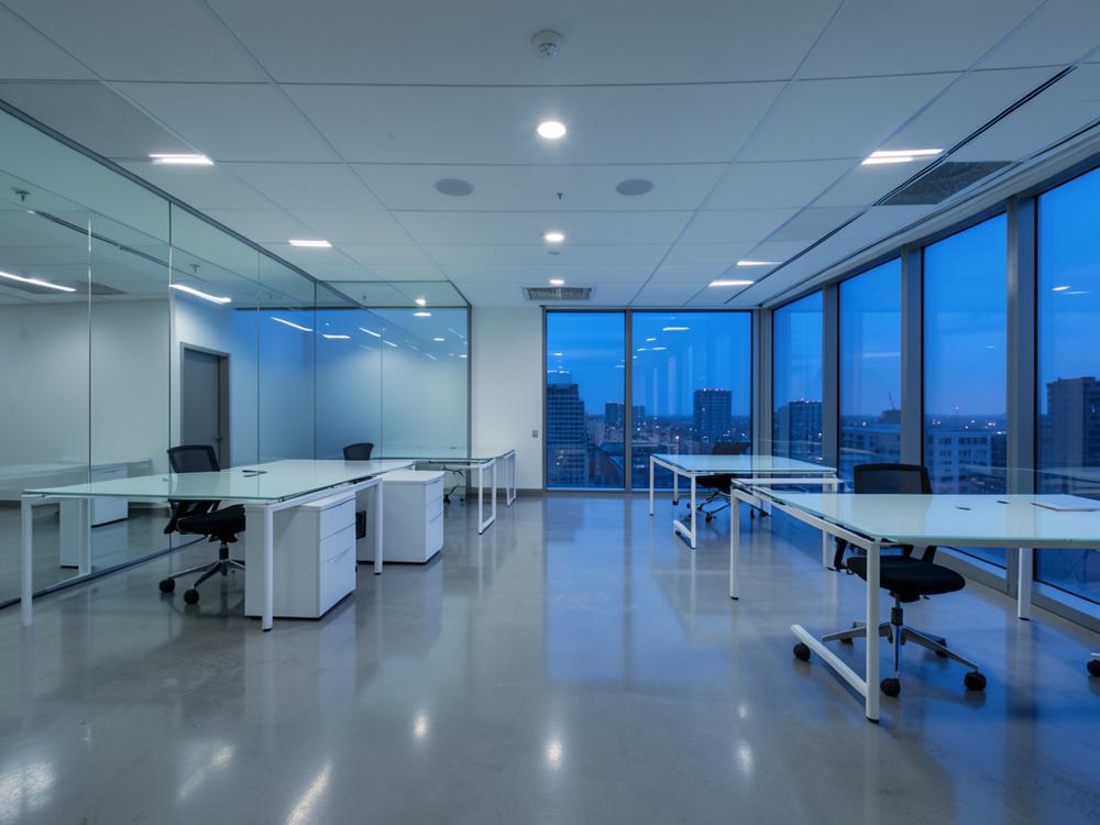 Clean and organized modern office